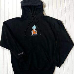 Primitive Black Hoodie with Blue and Orange Graphic